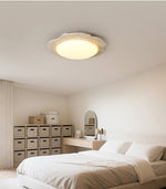 Crater Halo Travertine LED Flush Mount Ceiling Light