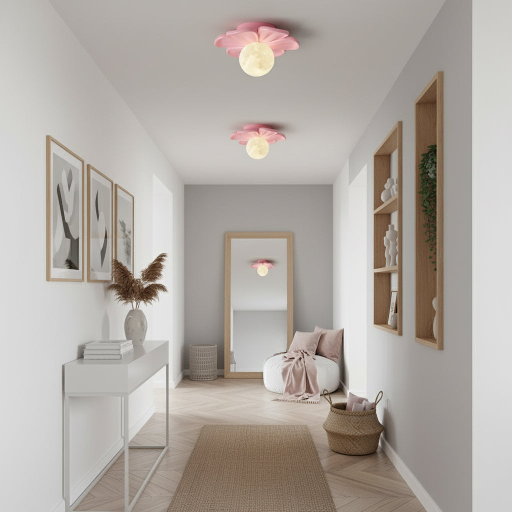 cream-bloom-flower-ceiling-lamp