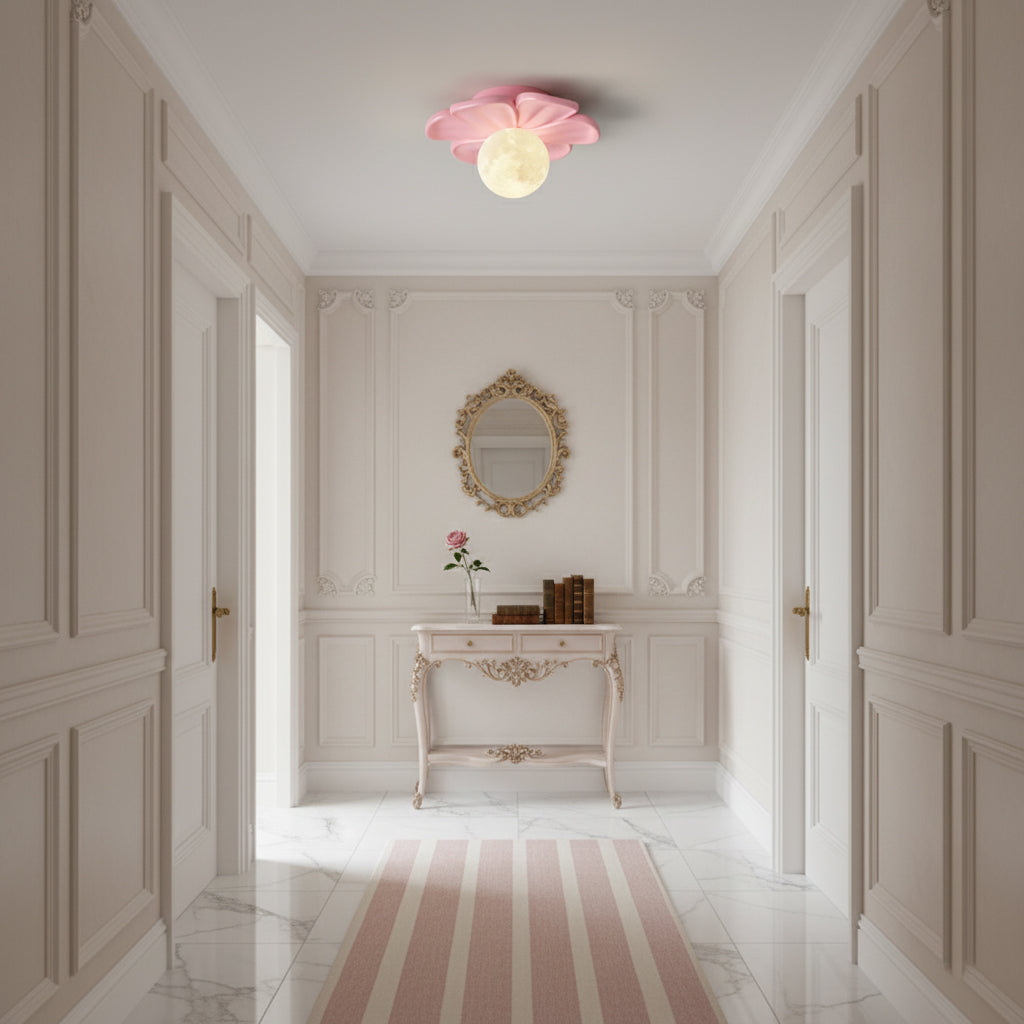 cream-bloom-flower-ceiling-lamp