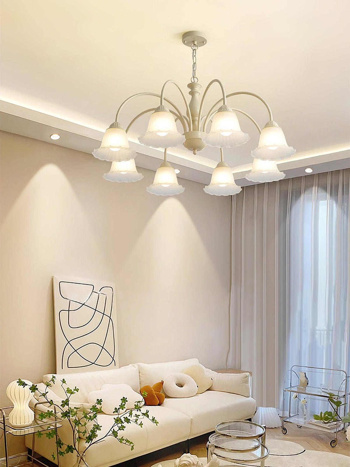 cream-flower-chandelier