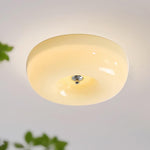 Swirl Glass Flush Mount Ceiling Light, Modern LED Semi-Flush Lamp for Living Room & Bedroom