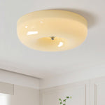 Swirl Glass Flush Mount Ceiling Light, Modern LED Semi-Flush Lamp for Living Room & Bedroom