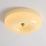Swirl Glass Flush Mount Ceiling Light, Modern LED Semi-Flush Lamp for Living Room & Bedroom