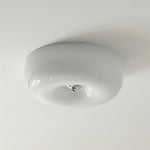 Swirl Glass Flush Mount Ceiling Light, Modern LED Semi-Flush Lamp for Living Room & Bedroom