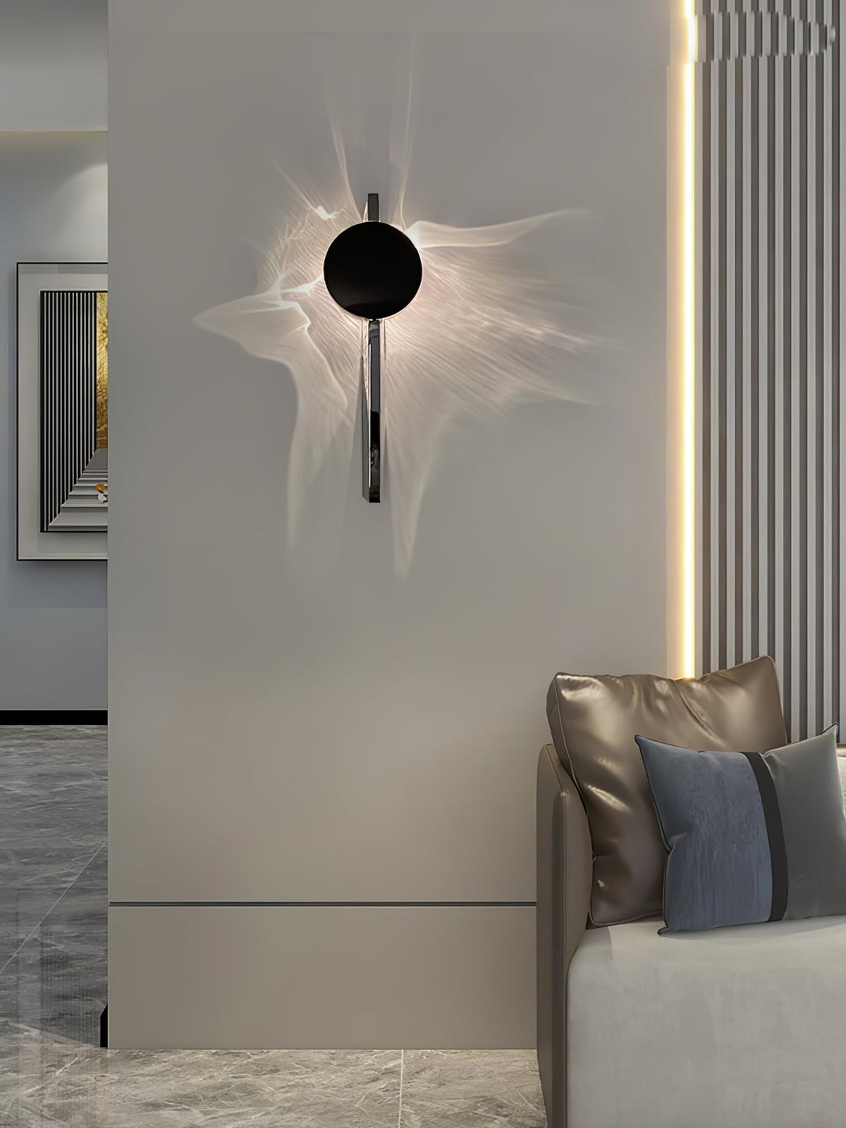 Lumin Wave Duo Wall Sconce – Modern LED Wall Lamp for Bedroom & Living Room