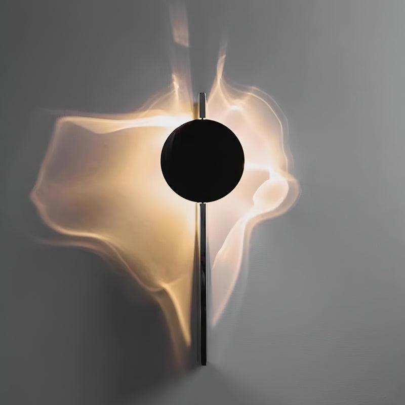 Kinetic Shadow Wall Lamp – Chrome LED Sconce with Sculptural Light Play