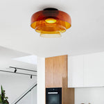 Iwhd 6W Amber Glass Led Pendant Lights Fixtures Home Decor Bedroom Living Dining Room Nordic Modern Hanging Lamp Lamparas
