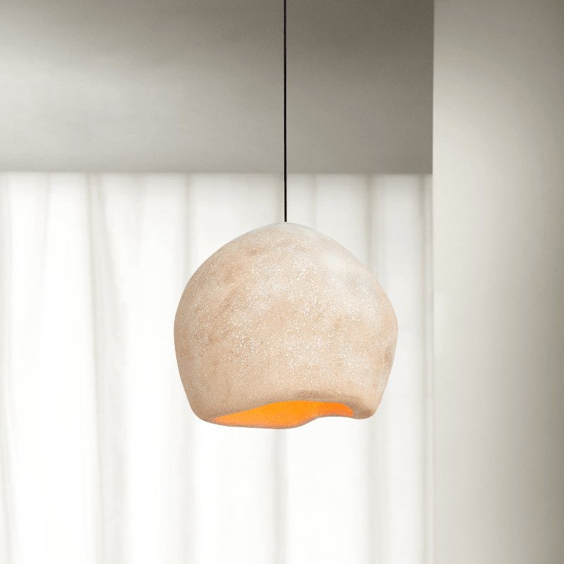 Crete Modern Pendant Light – Sculptural Cream White Ceiling Lamp for Dining & Living Spaces