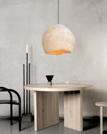 Crete Modern Pendant Light – Sculptural Cream White Ceiling Lamp for Dining & Living Spaces