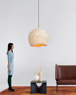 Crete Modern Pendant Light – Sculptural Cream White Ceiling Lamp for Dining & Living Spaces