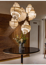 Croissant Fabric Pendant Light – Sculptural Beige Pendant for Modern Interiors