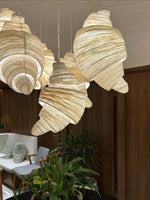 Croissant Fabric Pendant Light – Sculptural Beige Pendant for Modern Interiors