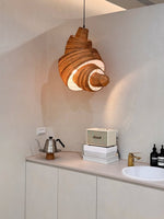 Croissant Fabric Pendant Light – Sculptural Beige Pendant for Modern Interiors