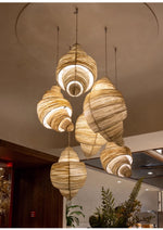 Croissant Fabric Pendant Light – Sculptural Beige Pendant for Modern Interiors