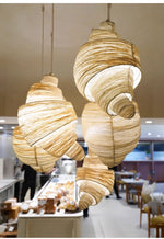 Croissant Fabric Pendant Light – Sculptural Beige Pendant for Modern Interiors