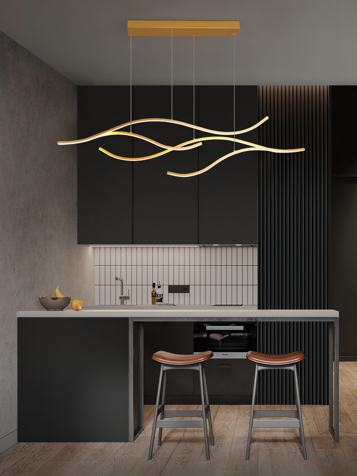 Crossing Waves LED Chandelier