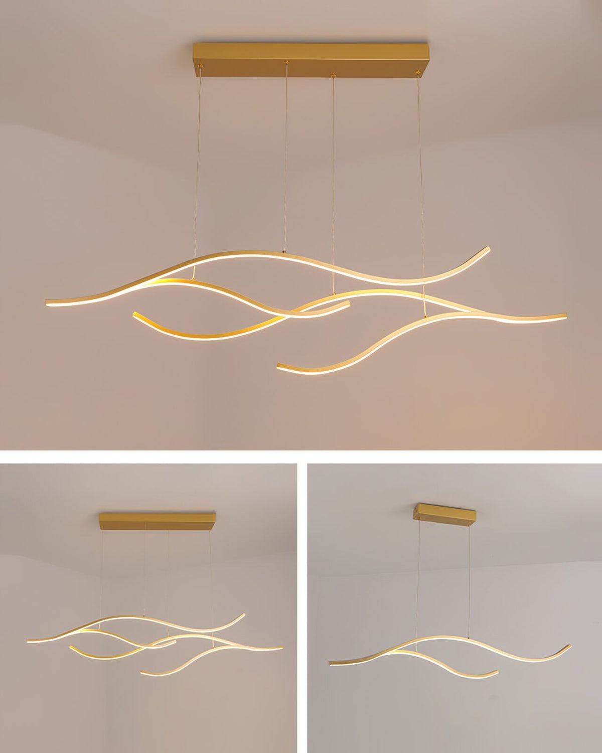 Crossing Waves LED Chandelier