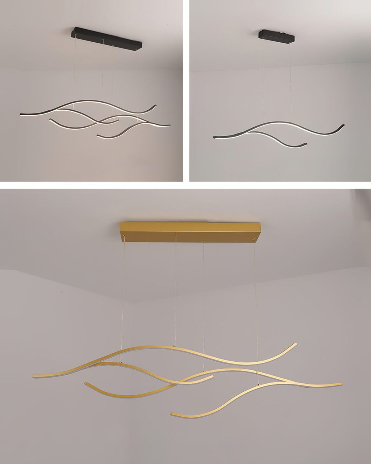 Crossing Waves LED Chandelier