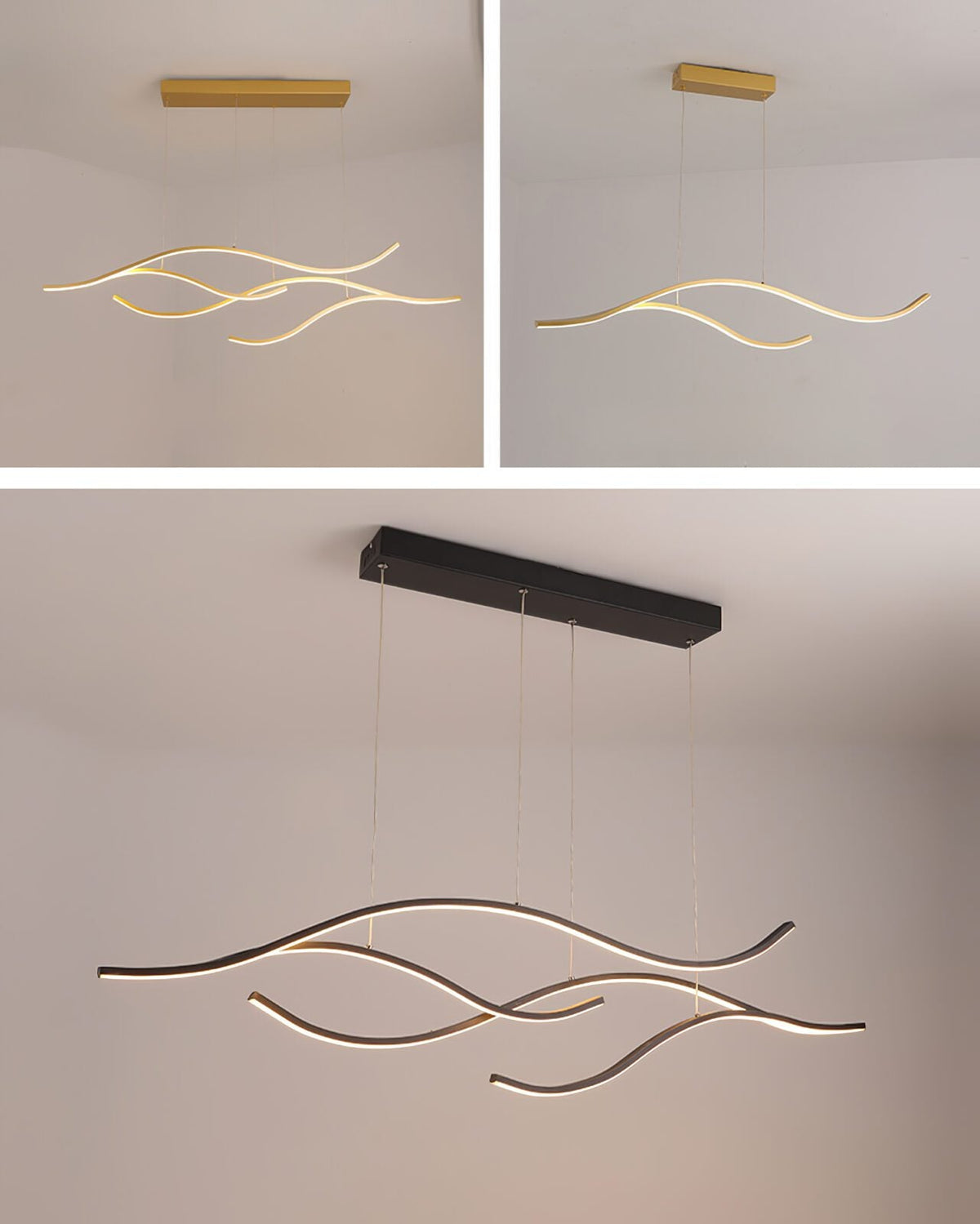 Crossing Waves LED Chandelier