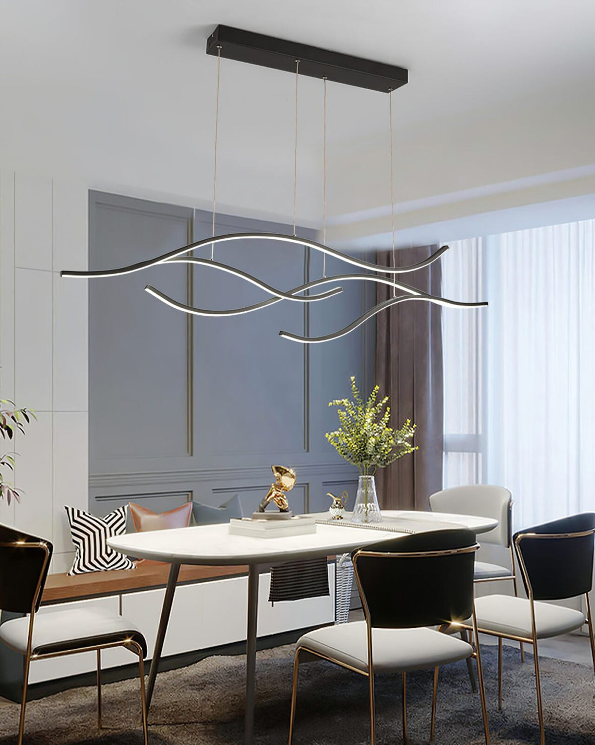 Crossing Waves LED Chandelier