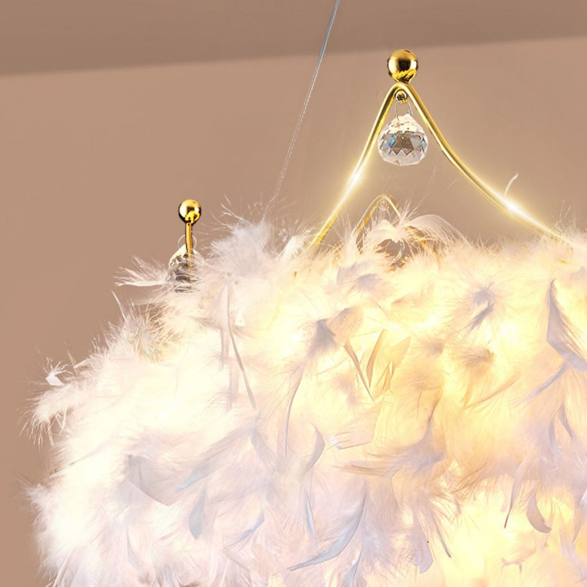 Crown Feather Pendant Light