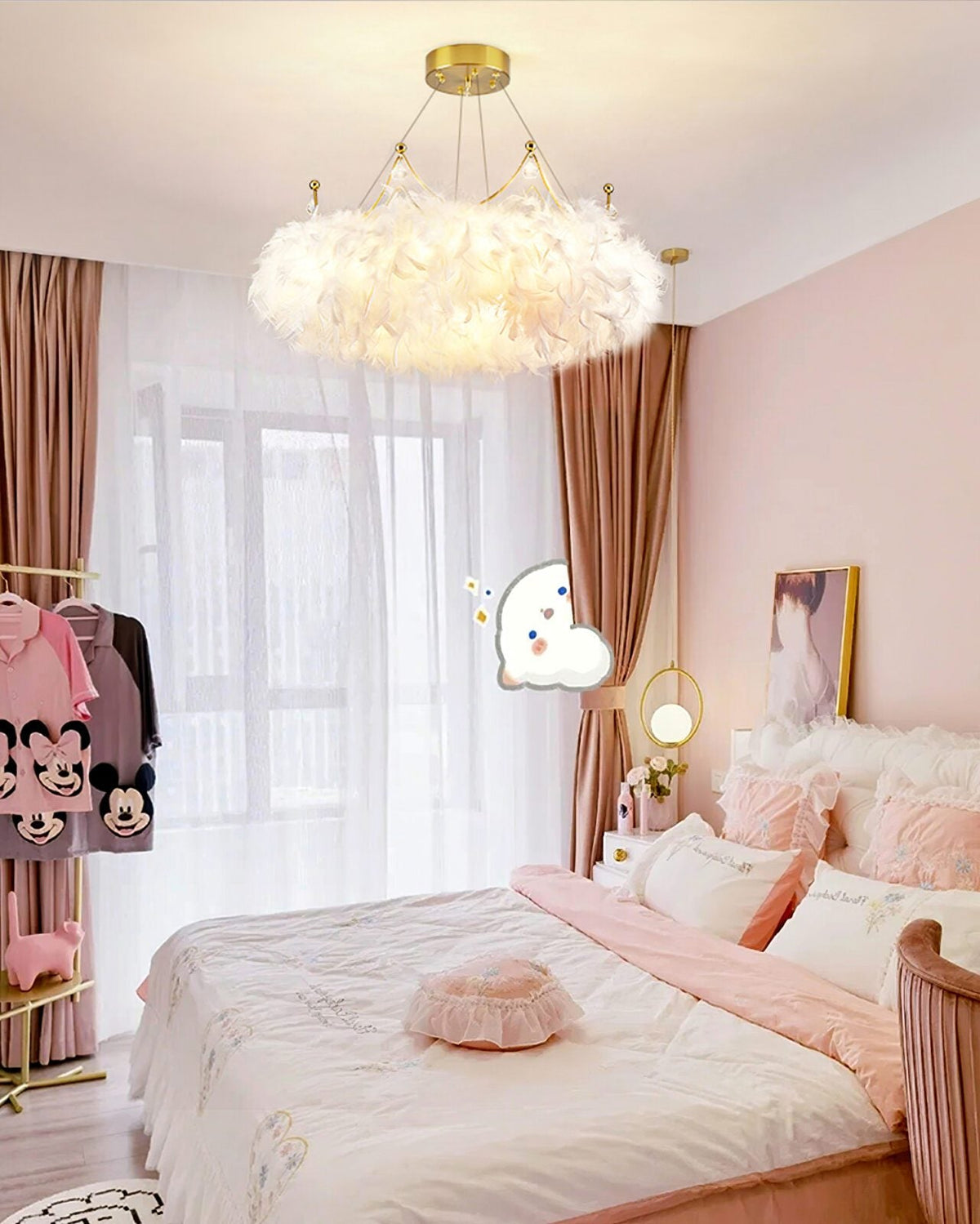 Crown Feather Pendant Light