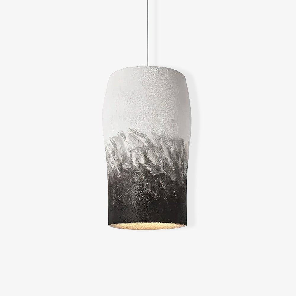 Crust Thin Pendant Light — Sculptural Wabi-Sabi Ceiling Lamp in Grey