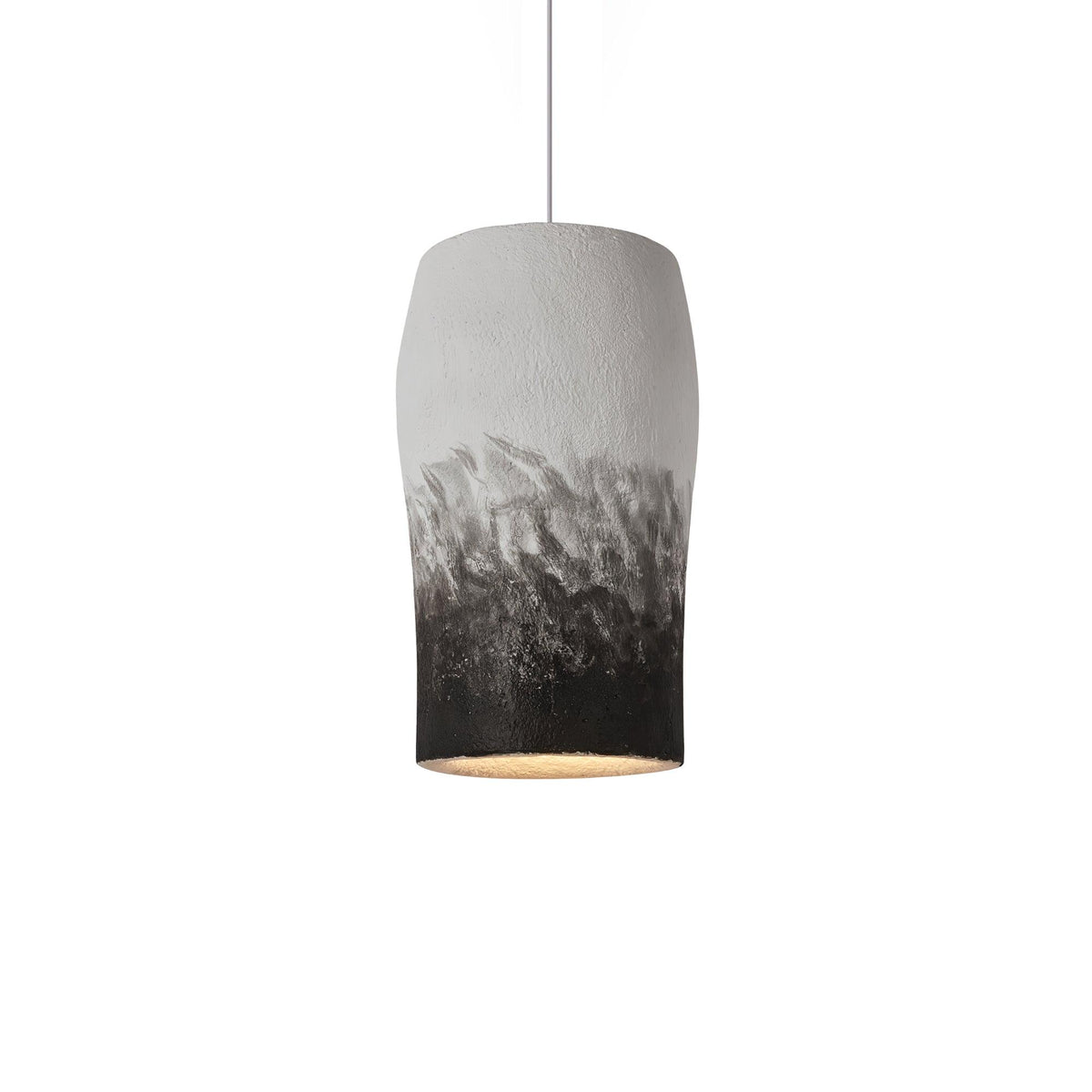 Crust Thin Pendant Light — Sculptural Wabi-Sabi Ceiling Lamp in Grey