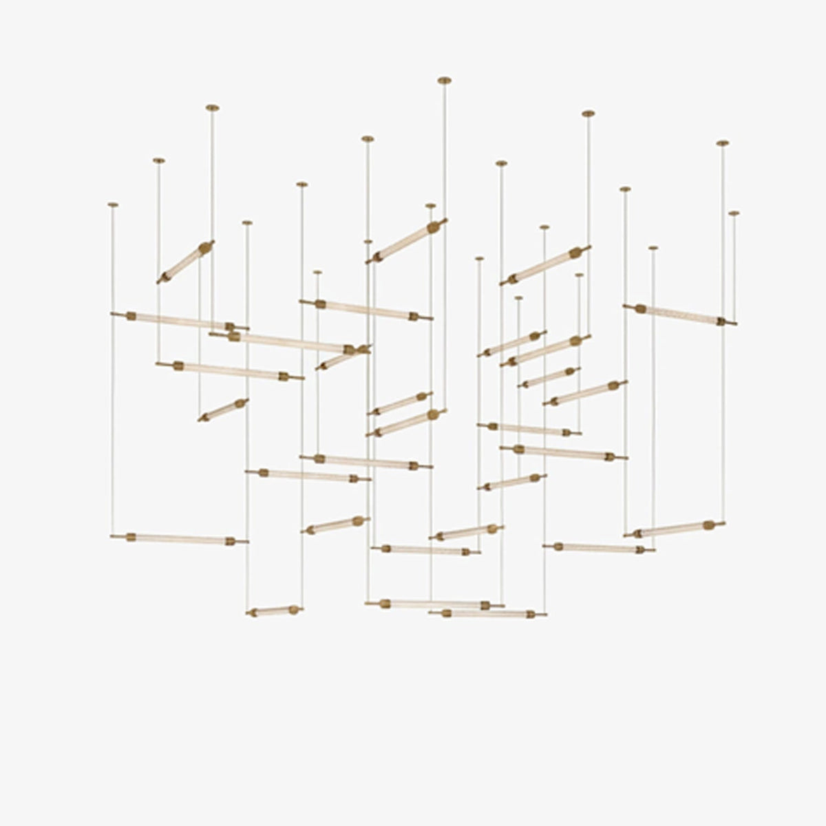 Crystal Grid Custom Chandelier – Bespoke LED Pendant for Modern Interiors