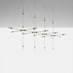 Crystal Grid Custom Chandelier – Bespoke LED Pendant for Modern Interiors