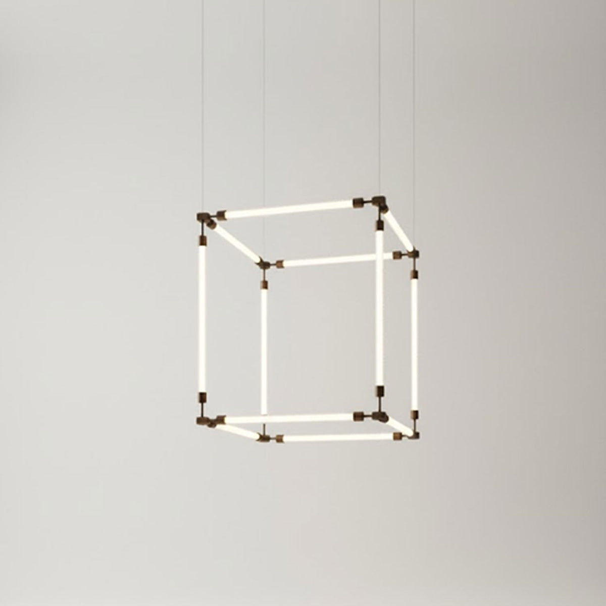 Crystal Grid Custom Chandelier – Bespoke LED Pendant for Modern Interiors