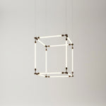 Crystal Grid Custom Chandelier – Bespoke LED Pendant for Modern Interiors