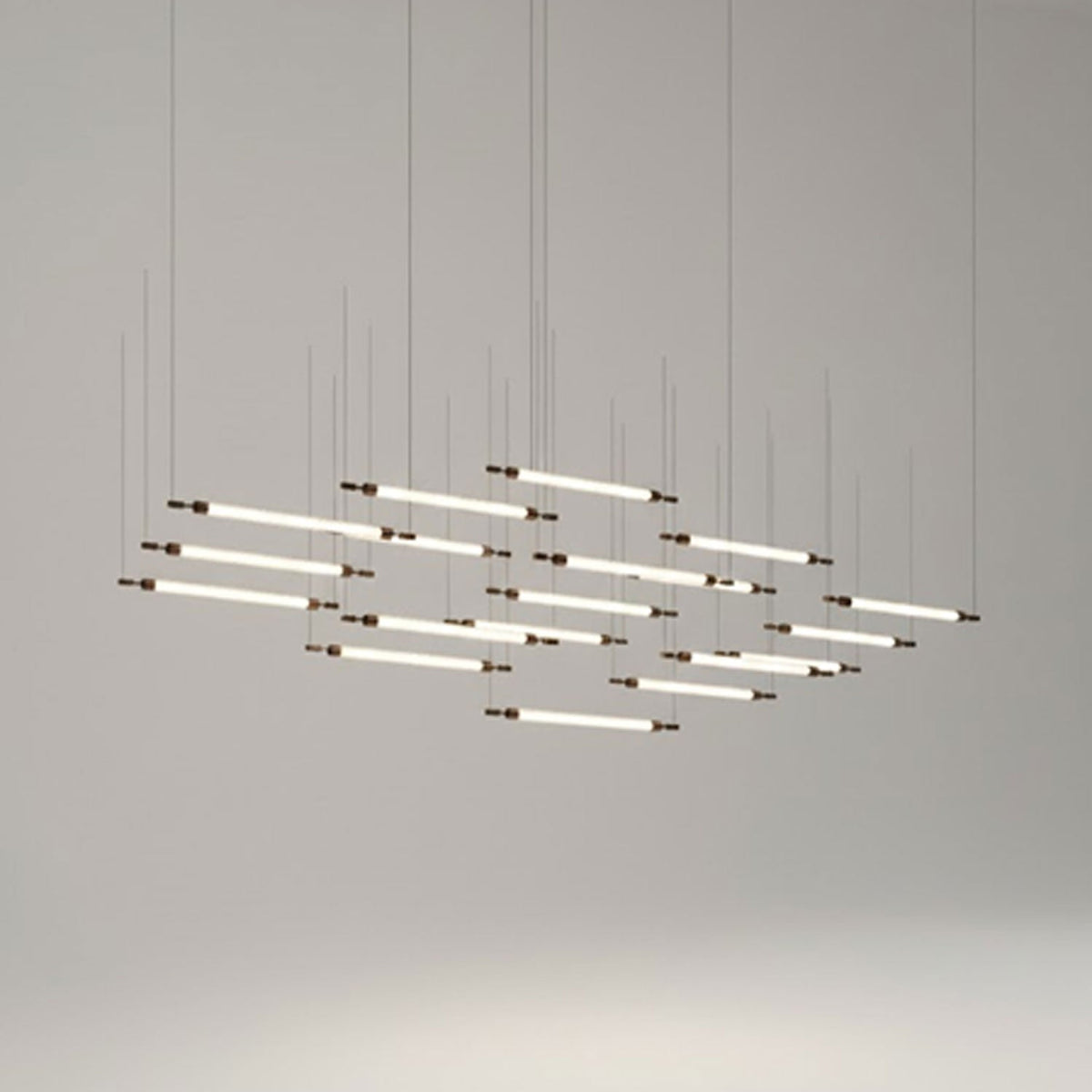 Crystal Grid Custom Chandelier – Bespoke LED Pendant for Modern Interiors