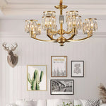 crystal-column-brass-chandelier