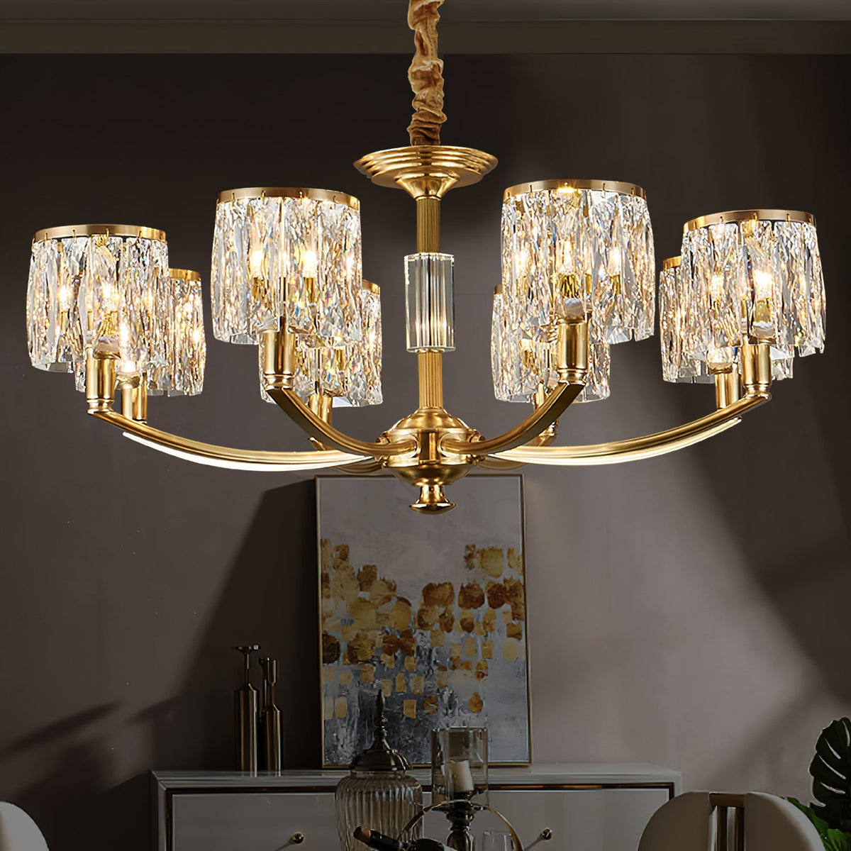 crystal-column-brass-chandelier
