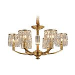 crystal-column-brass-chandelier