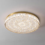 Crystal Core Ceiling Lamp in Brass and Resin – Modern Flush Mount Light