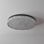Crystal Core Ceiling Lamp in Brass and Resin – Modern Flush Mount Light