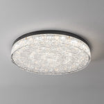 Crystal Core Ceiling Lamp in Brass and Resin – Modern Flush Mount Light