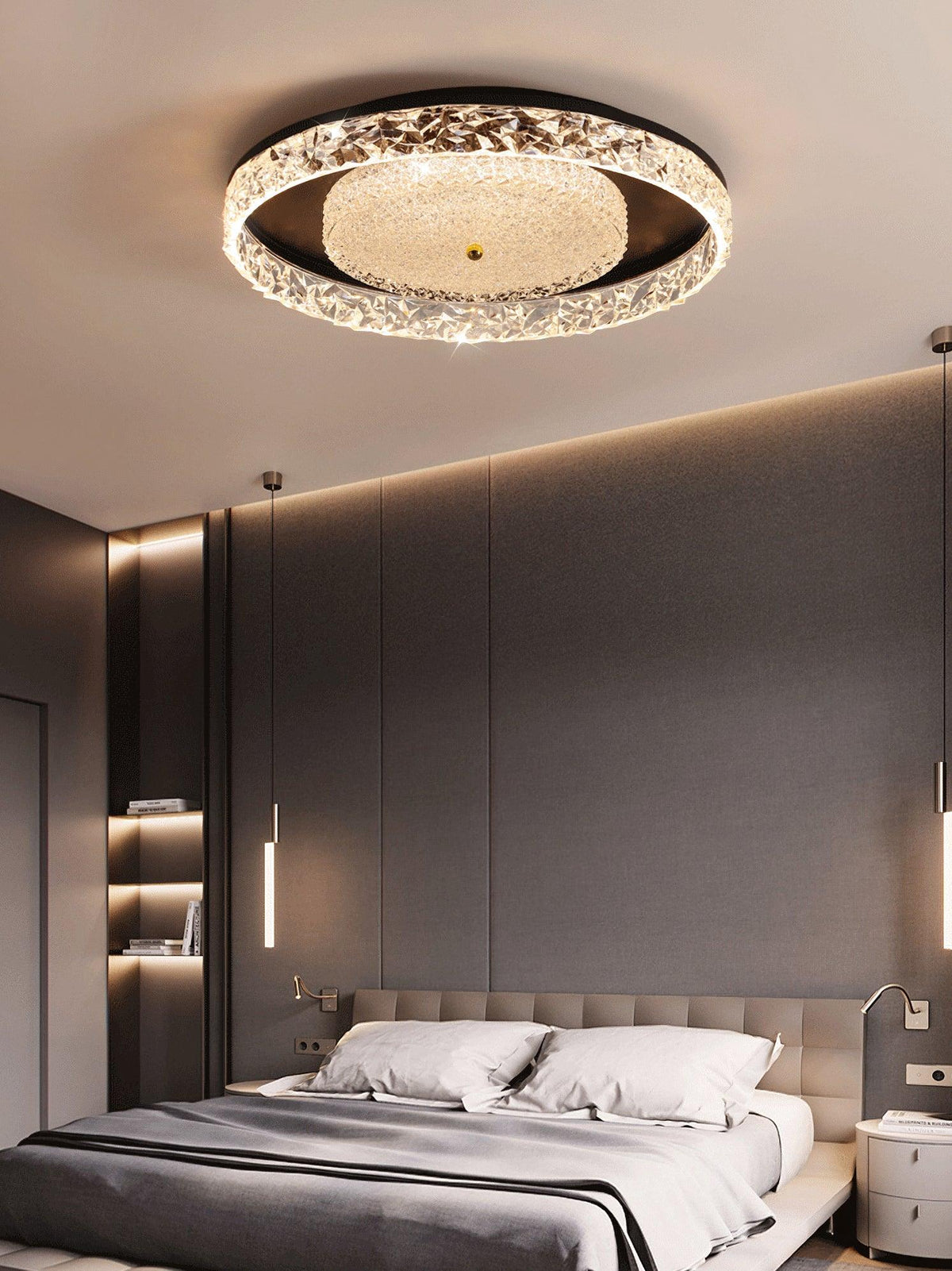Crystal Embedded Ceiling Lamp