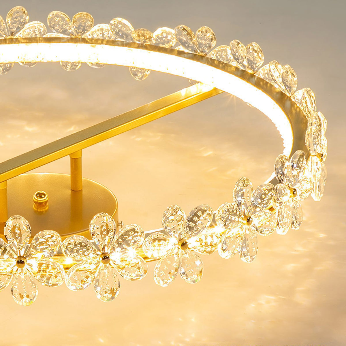 Crystal Flower Ceiling Lamp
