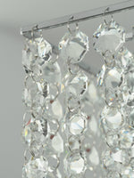 Crystal Frame Chandelier – Modern Geometric Pendant Light for Dining Room and Living Room