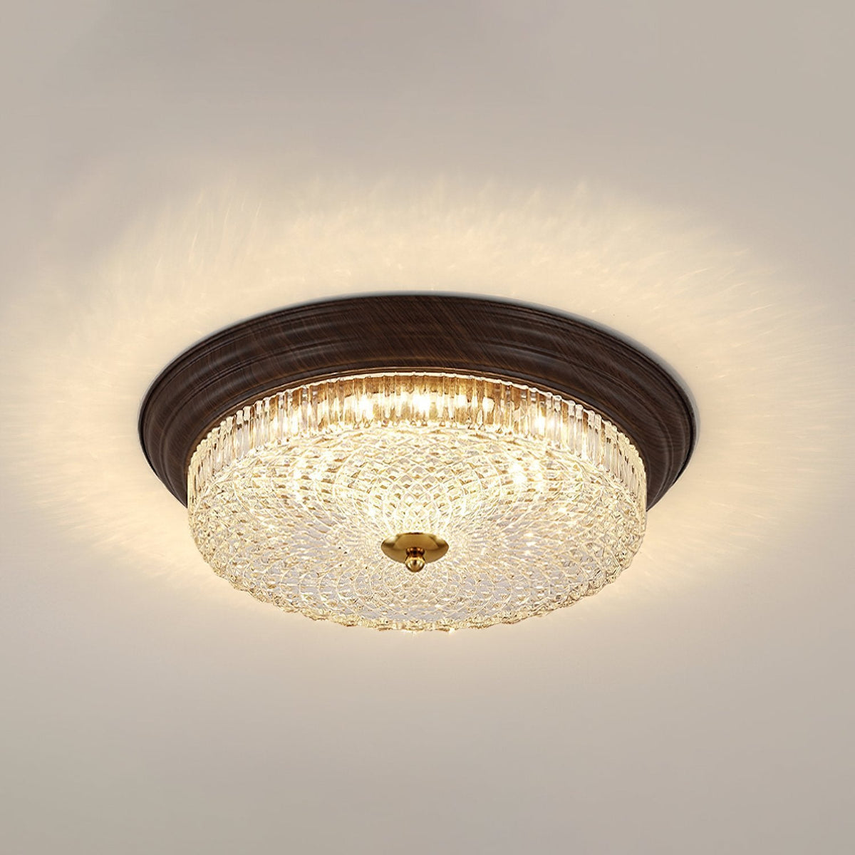 Crystal Glass Dome Ceiling Lamp