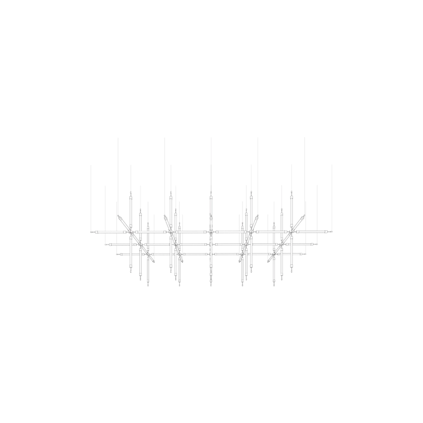 Crystal Grid Custom Chandelier – Bespoke LED Pendant for Modern Interiors