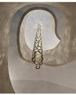 Crystal Mosaic Column Chandelier | Modern Crystal Pendant Light for Dining Room & Foyer