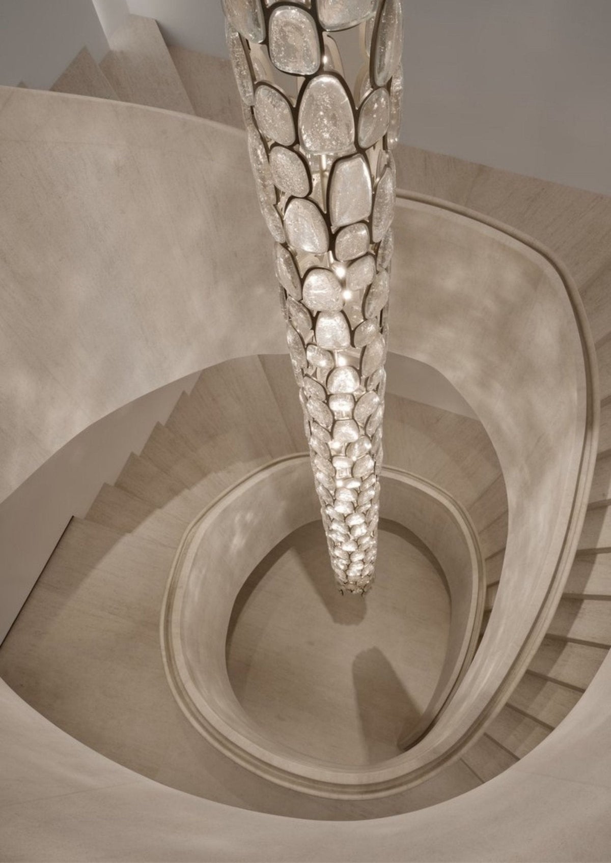 Crystal Mosaic Column Chandelier | Modern Crystal Pendant Light for Dining Room & Foyer