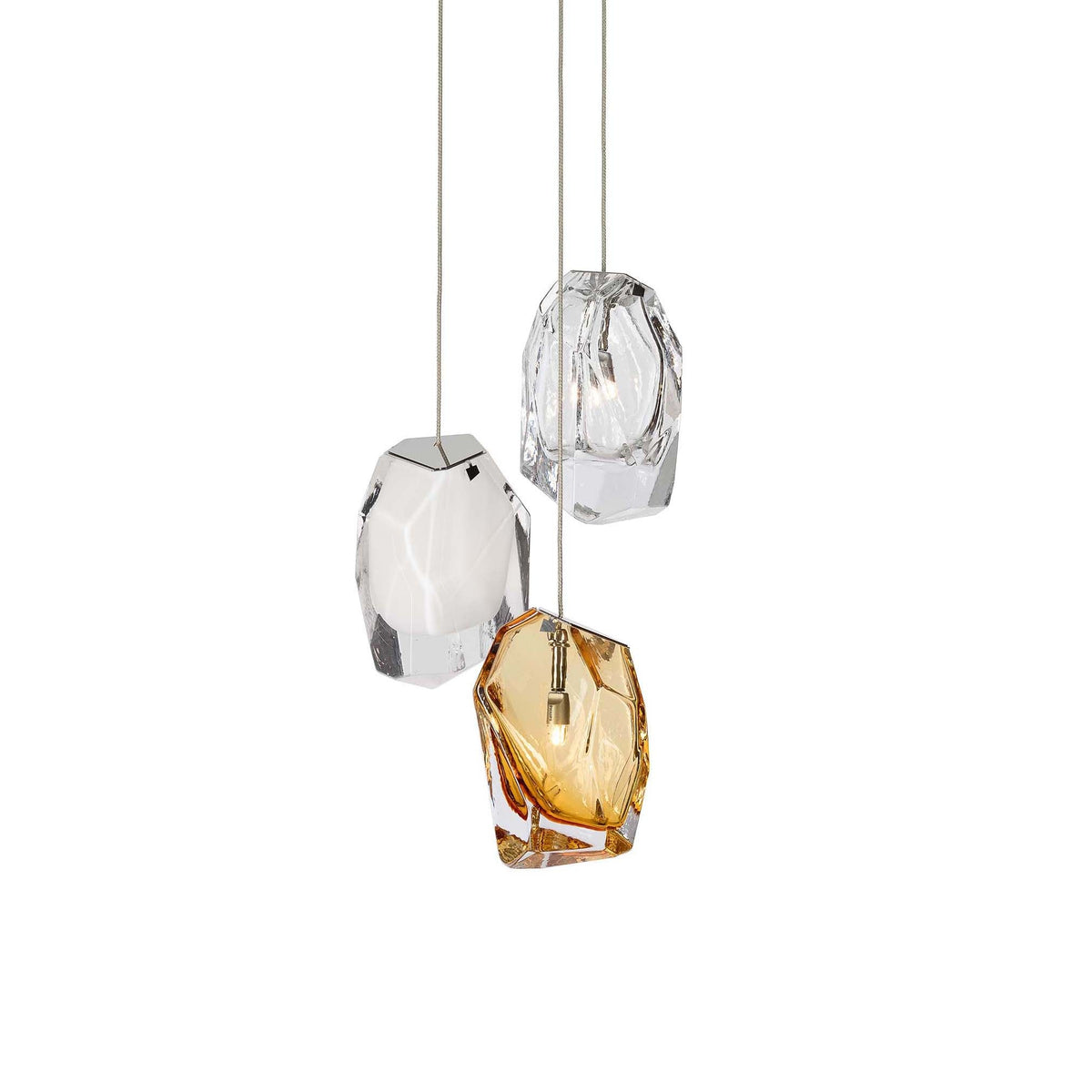 Crystal Rock Cluster Pendant Light – Modern Glass Chandelier for Dining & Living Spaces