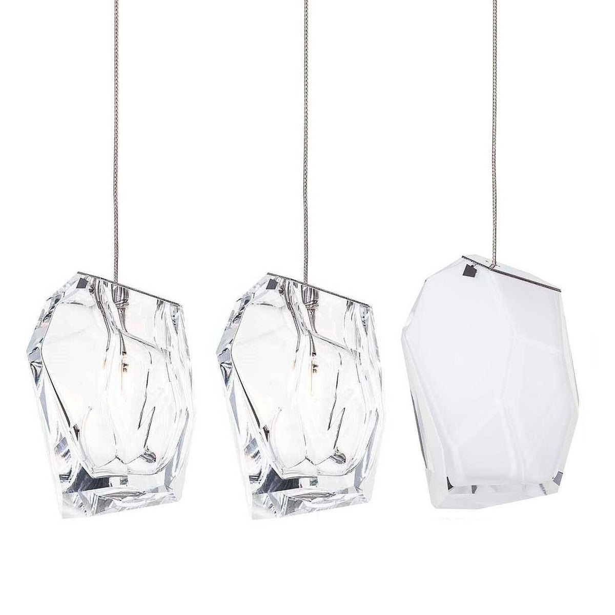 Crystal Rock Cluster Pendant Light – Modern Glass Chandelier for Dining & Living Spaces