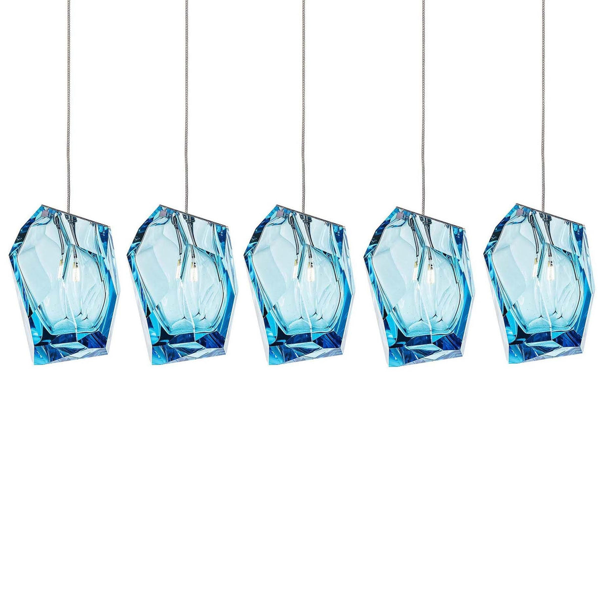 Crystal Rock Cluster Pendant Light – Modern Glass Chandelier for Dining & Living Spaces