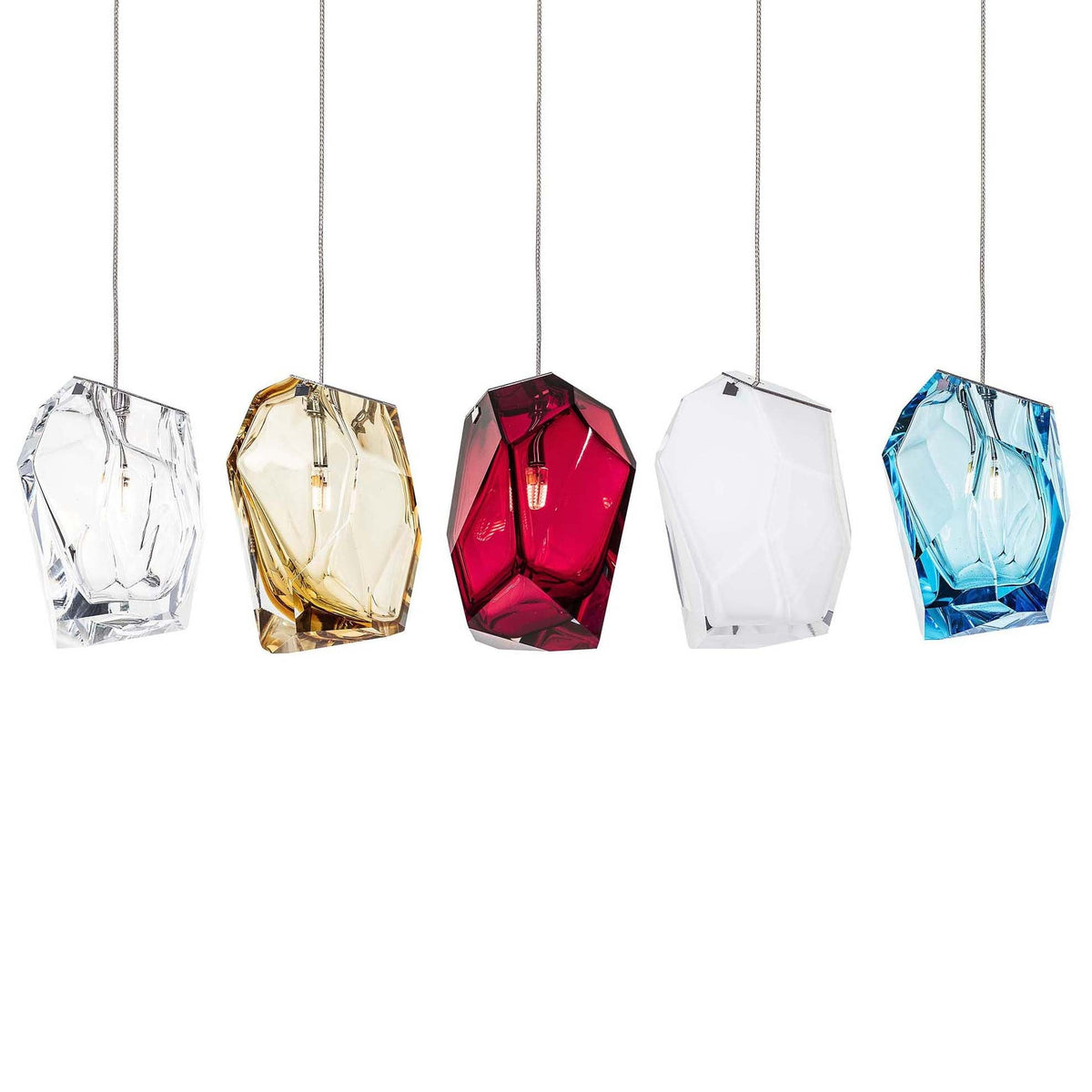 Crystal Rock Cluster Pendant Light – Modern Glass Chandelier for Dining & Living Spaces